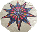 Colorful star-shaped quilt