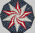 Patriotic Double Star Quilted Table Topper