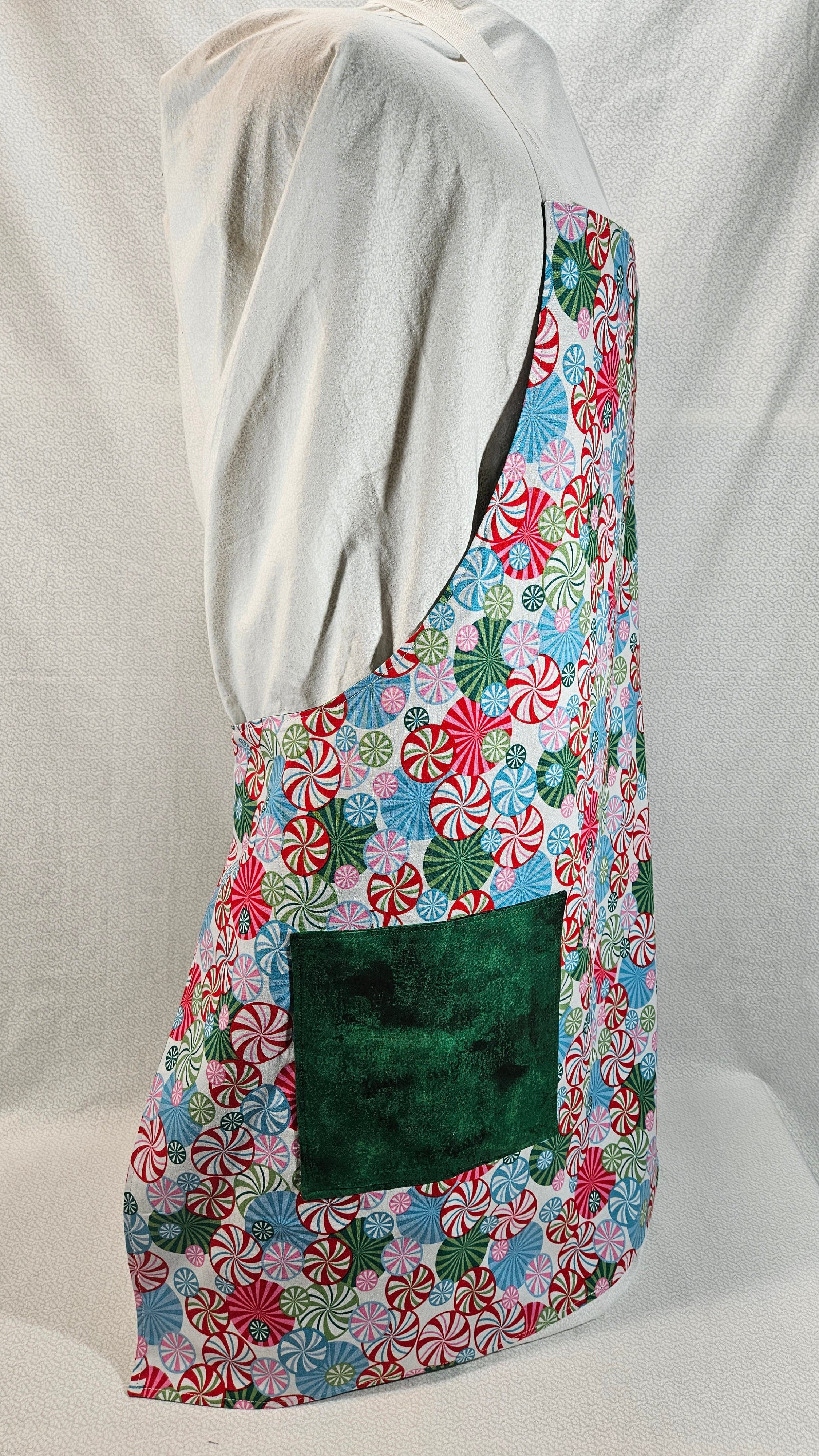 Peppermint Candy Apron, Reversable & Adjustable