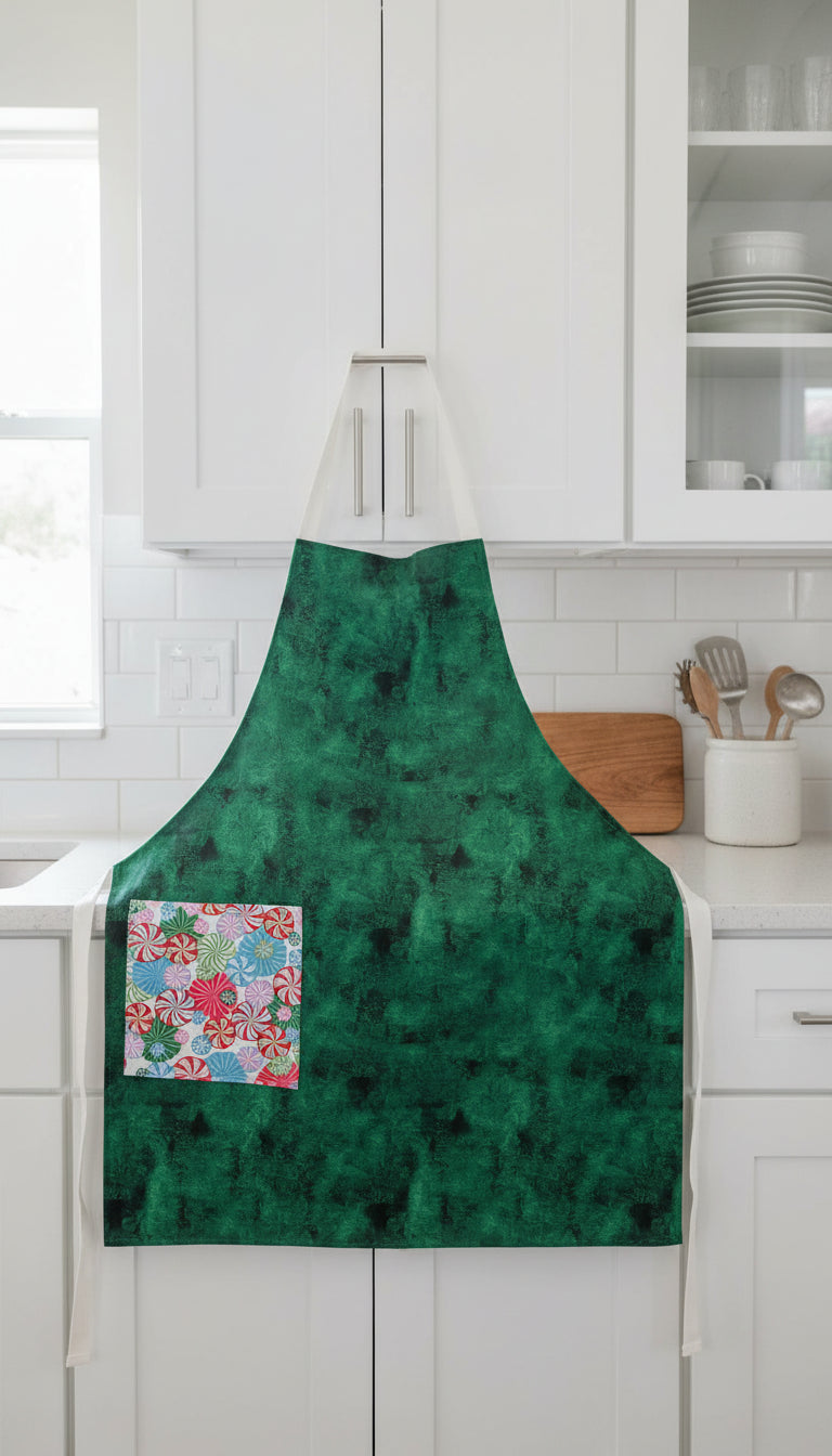 Peppermint Candy Apron, Reversable & Adjustable
