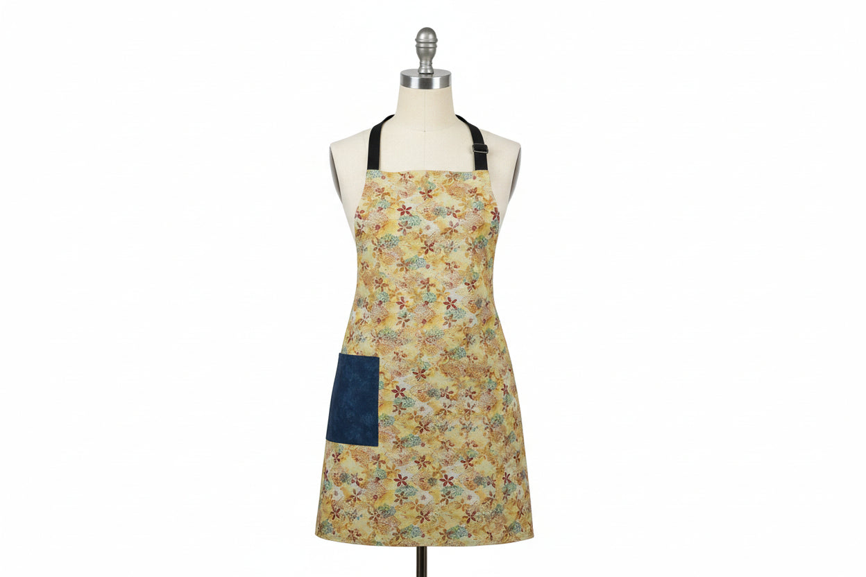 Warm Floral Paisley Apron, Reversable and Adjustable