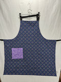 Purple Geometric Apron, Reversable and Adjustable