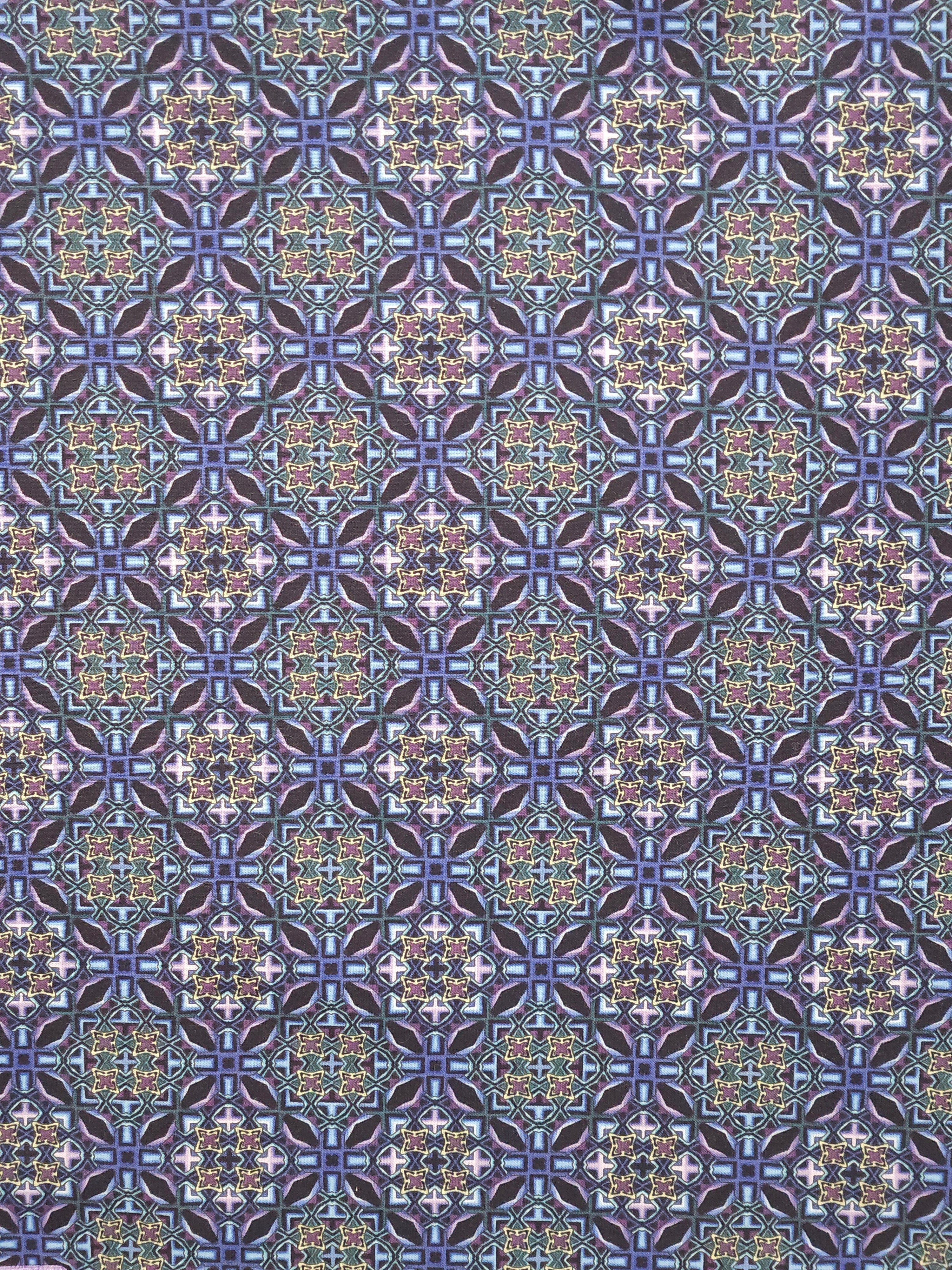 Purple Geometric Apron, Reversable and Adjustable