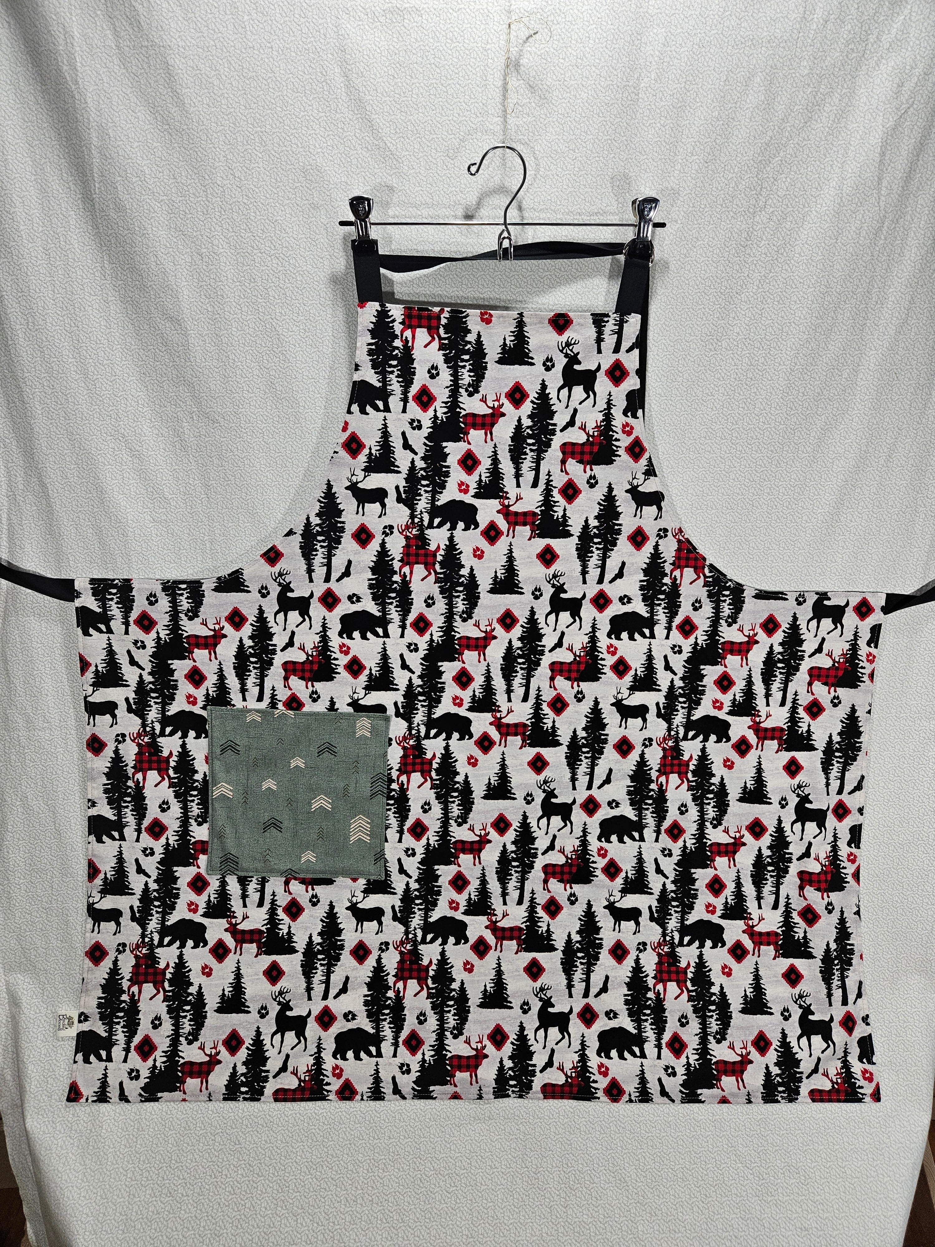 Forest Animals Apron, Reversable and Adjustable