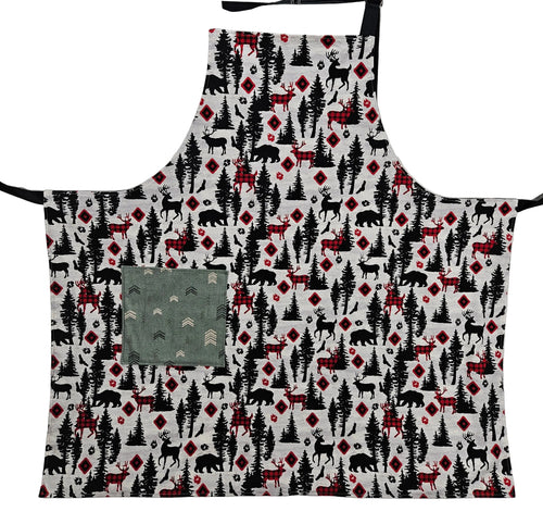 Forest Animals Apron, Reversable and Adjustable