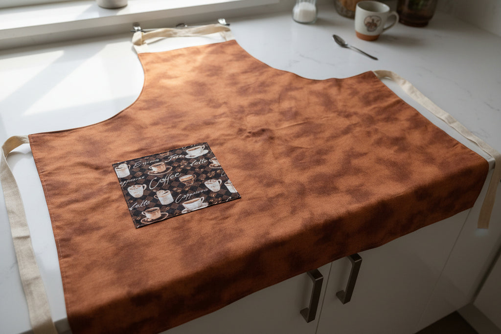 Coffee Cup Apron, Reversable and Adjustable