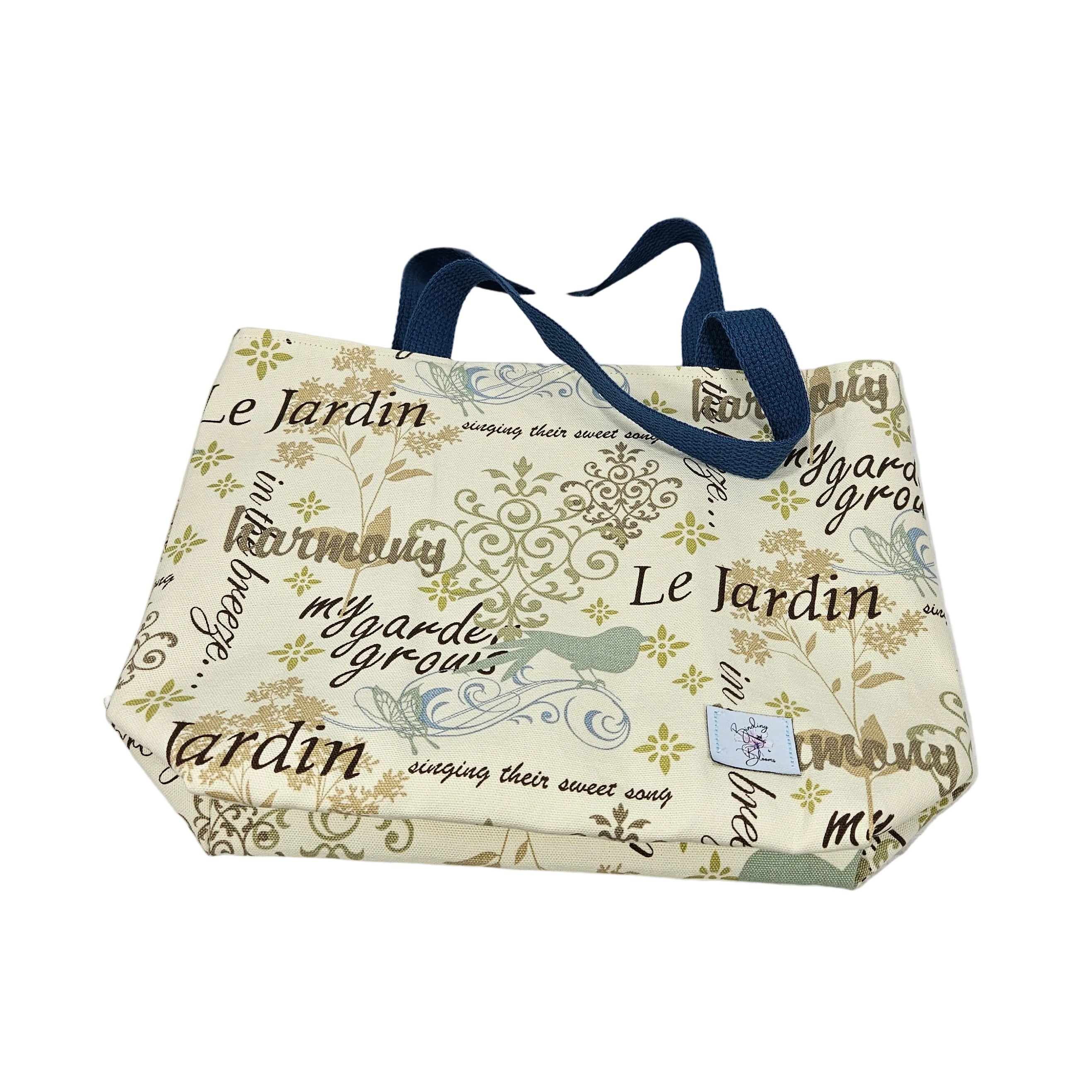 Le Jardin Scrip with Birds Tote Bag