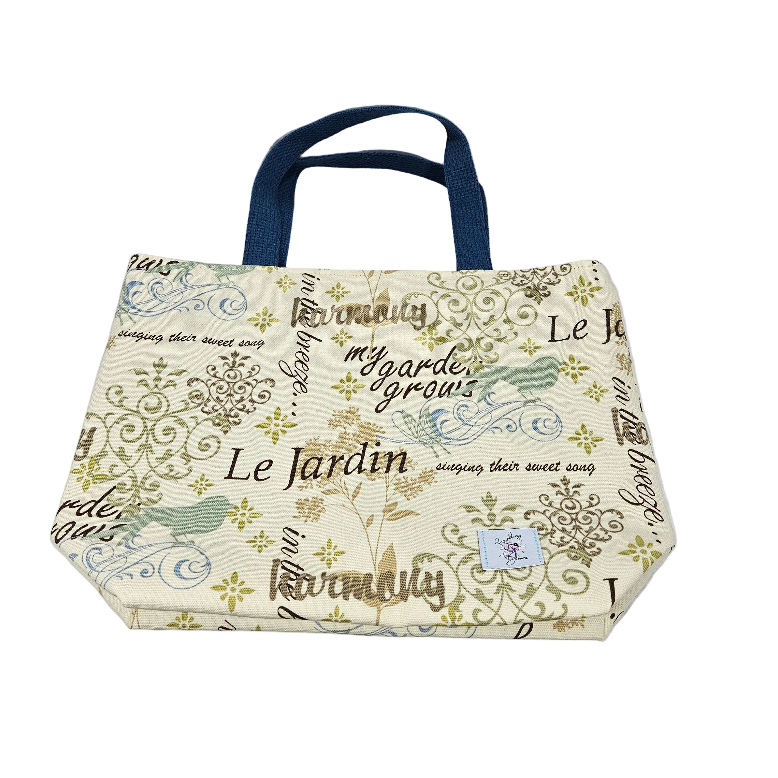 Le Jardin Scrip with Birds Tote Bag