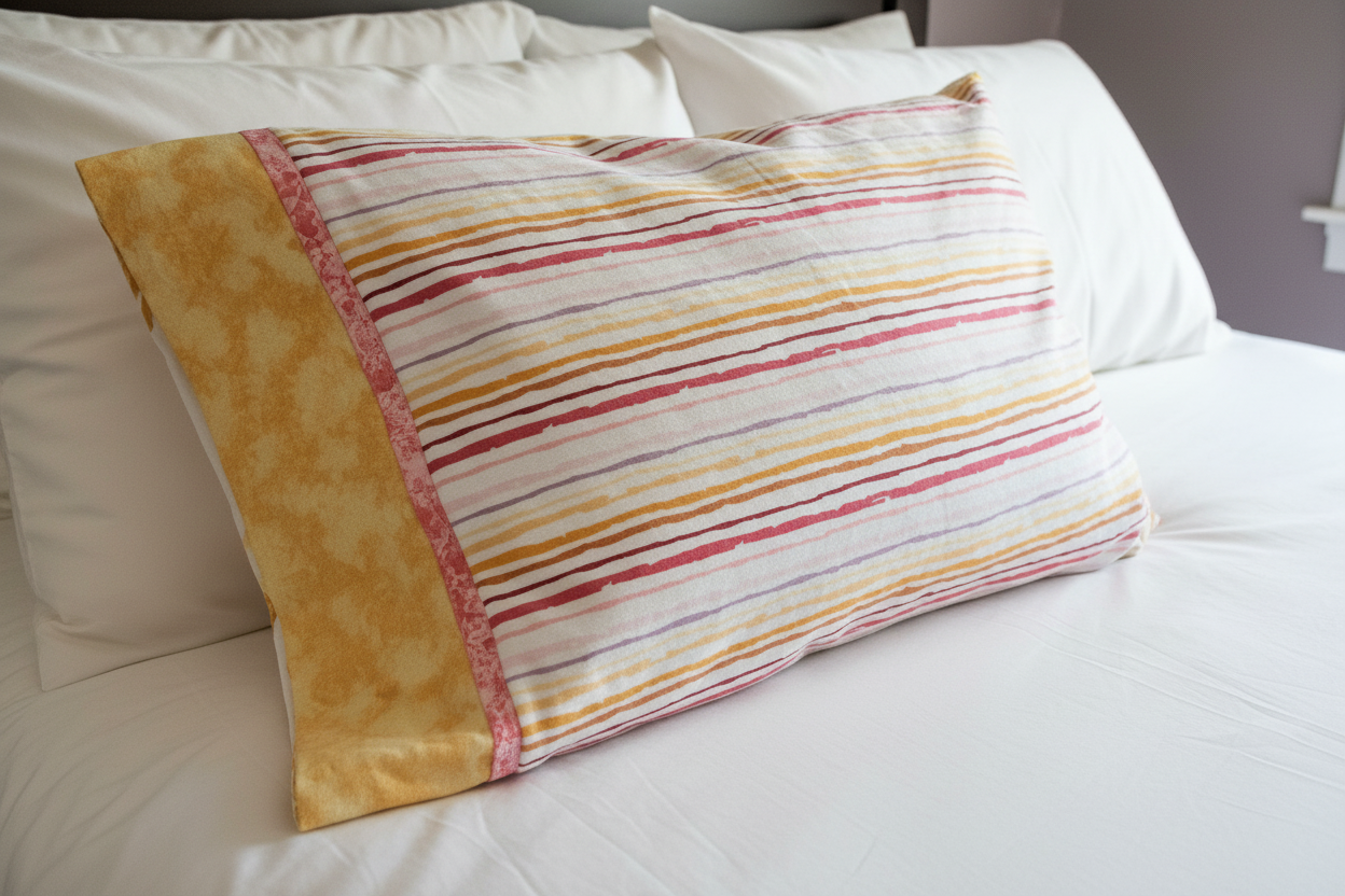 Pastel Striped Queen Pillowcase