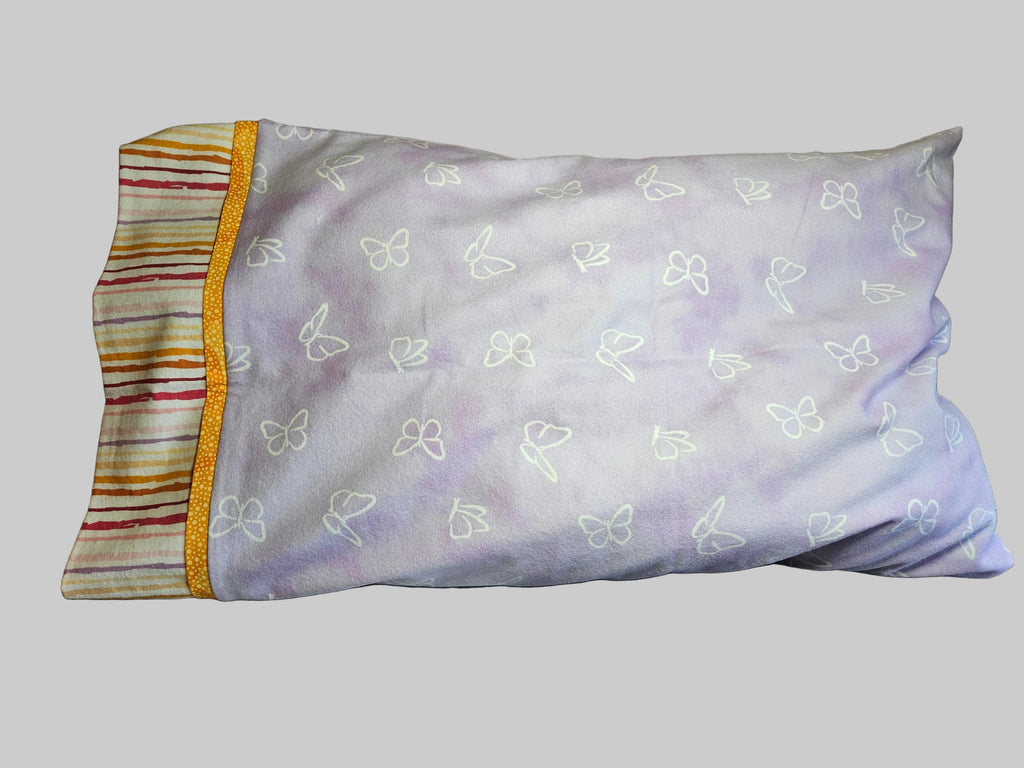 Purple fabric with butterfly pattern