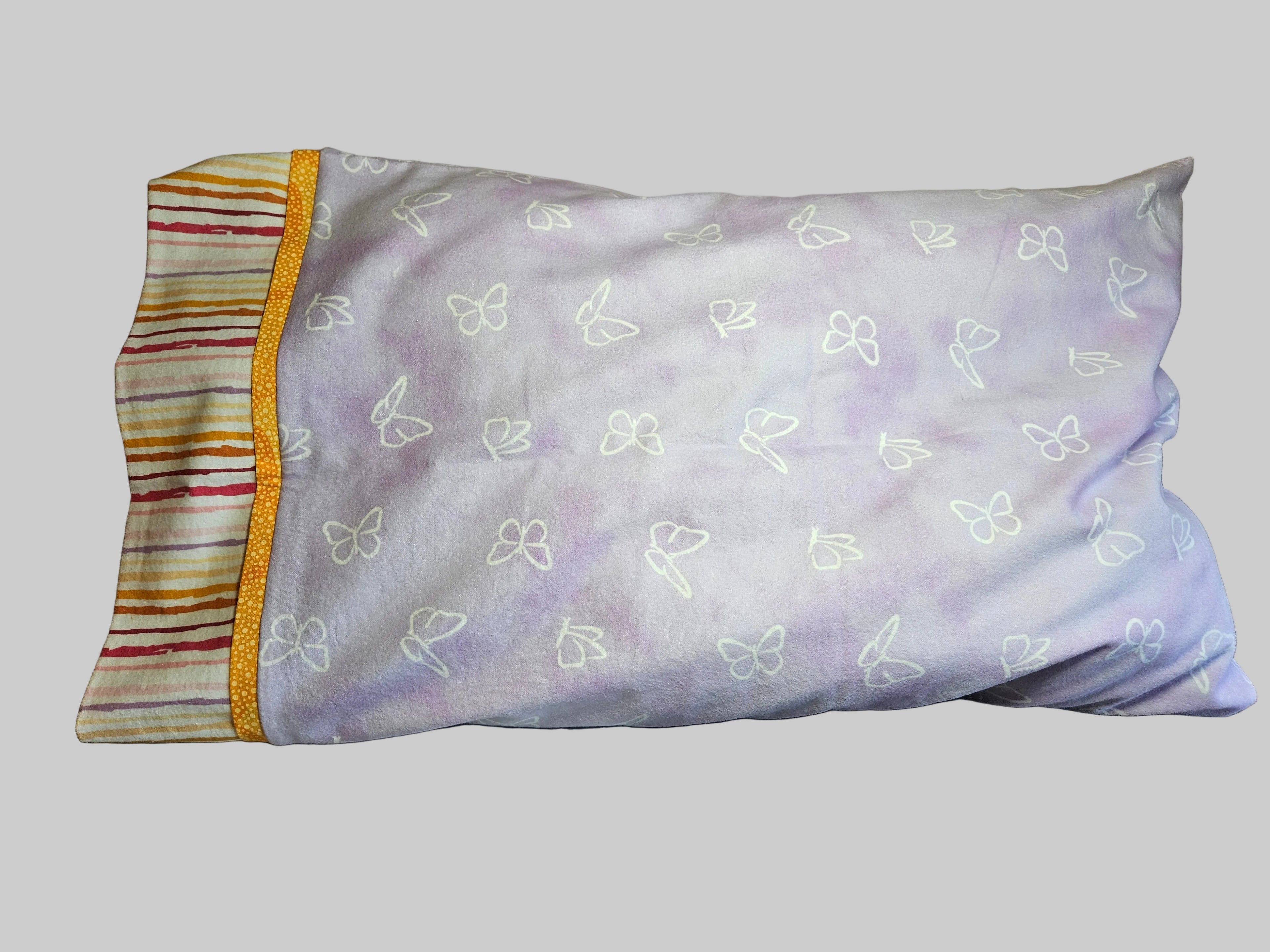 Purple fabric with butterfly pattern