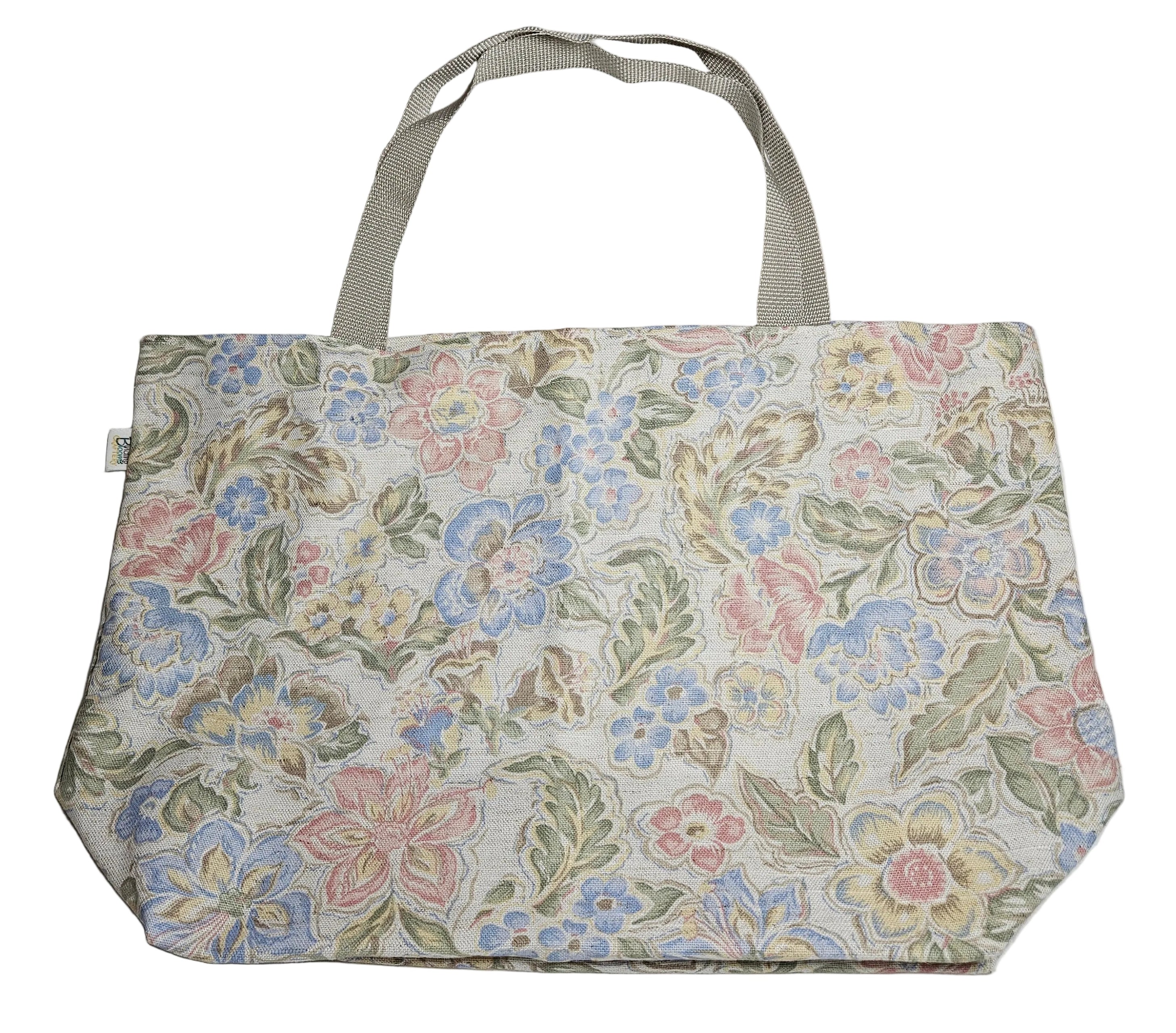 Flowers on Cream Market Tote Bag