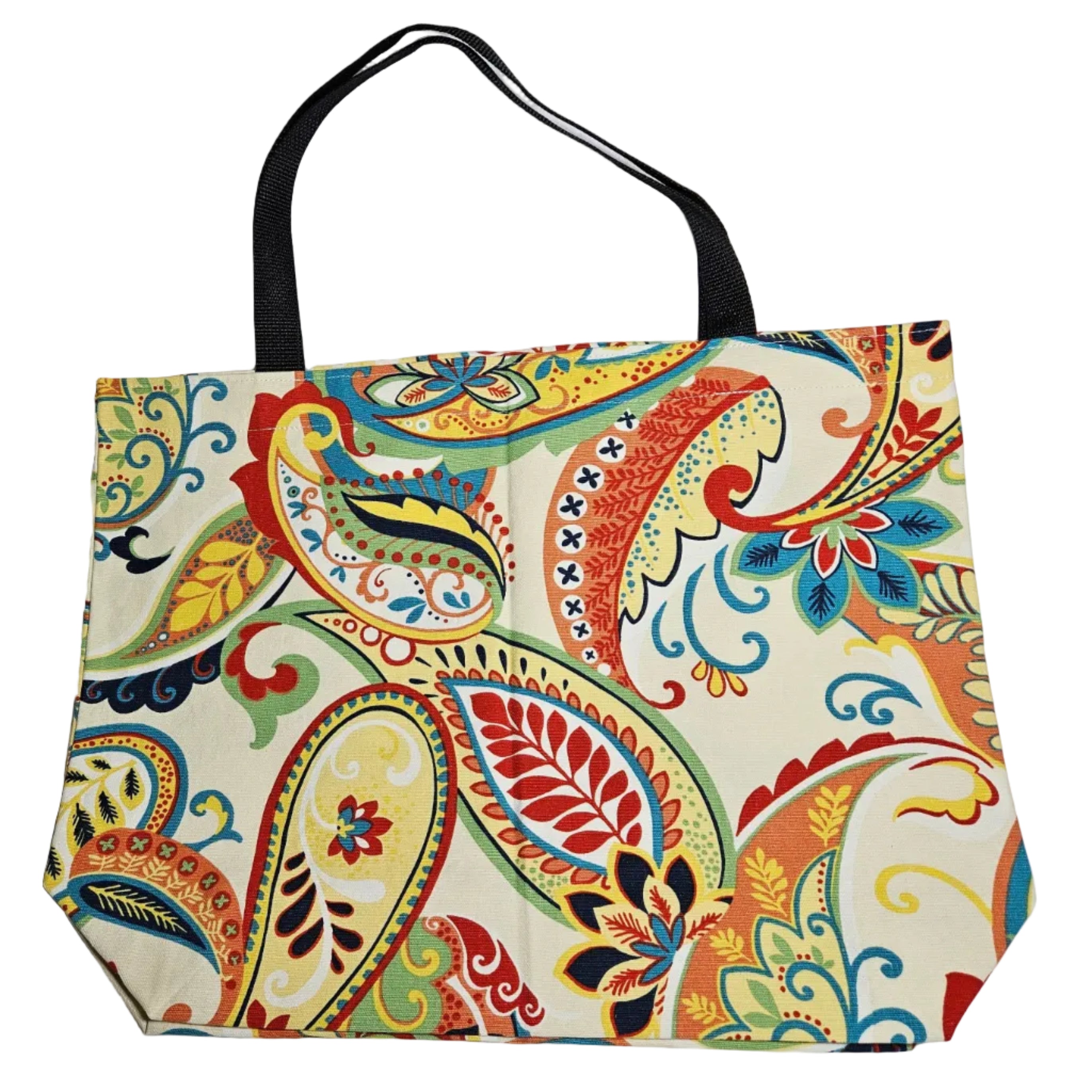 Retro Paisley Market Tote Bag