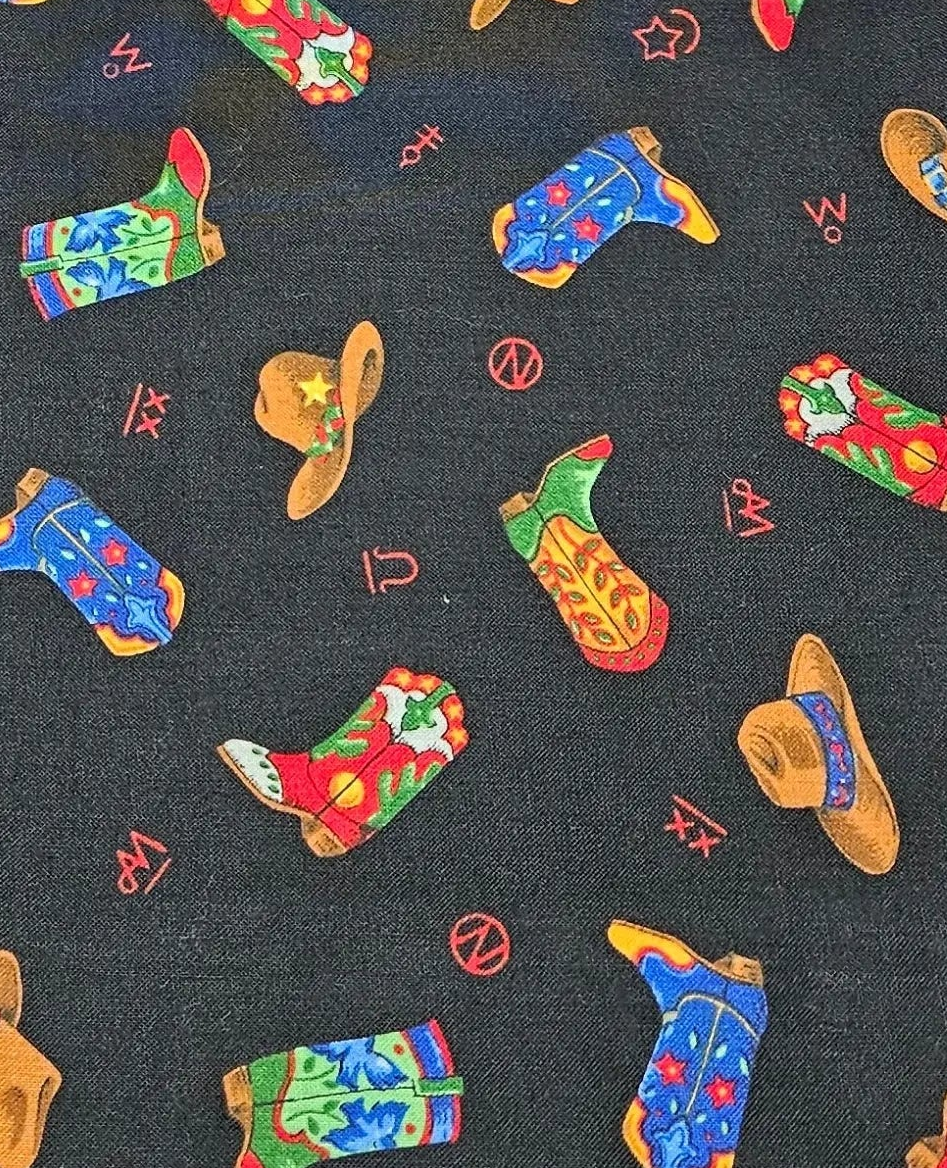 Cowboy Hats and Boots Reusable and Washable Grocery Bag