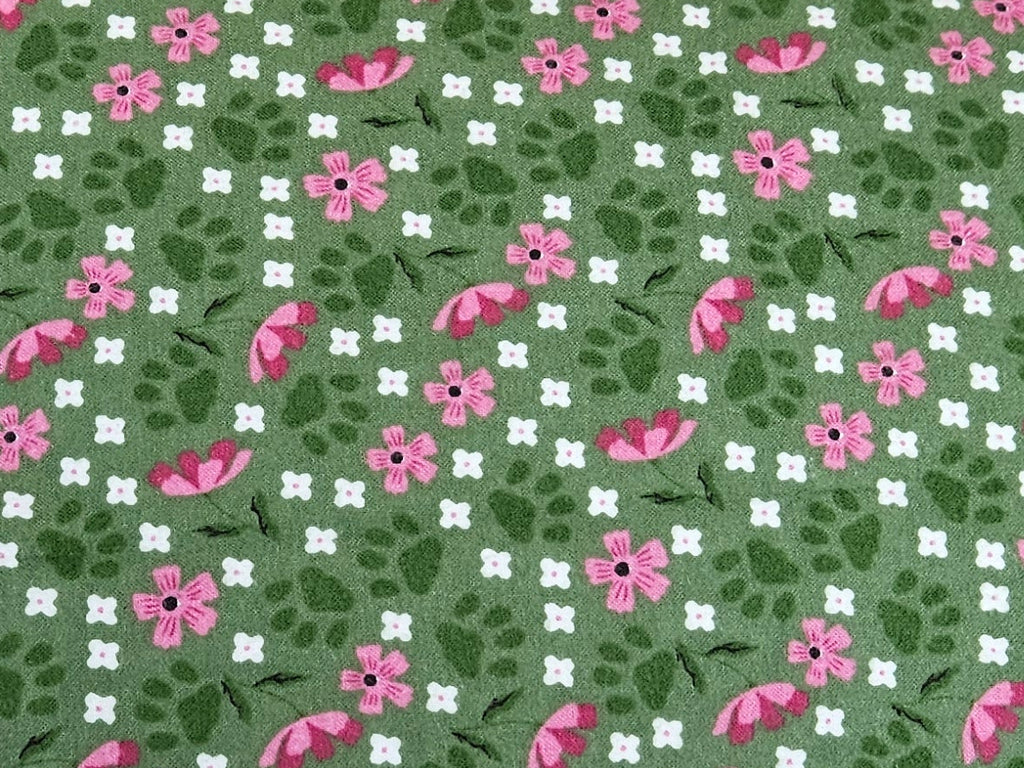 Cat and Flowers Queen Size Pillowcase
