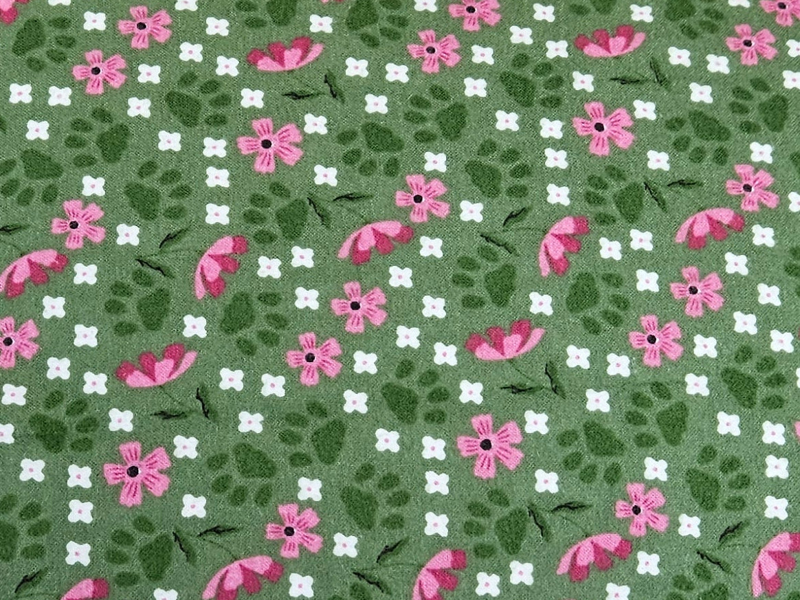 Cat and Flowers Queen Size Pillowcase