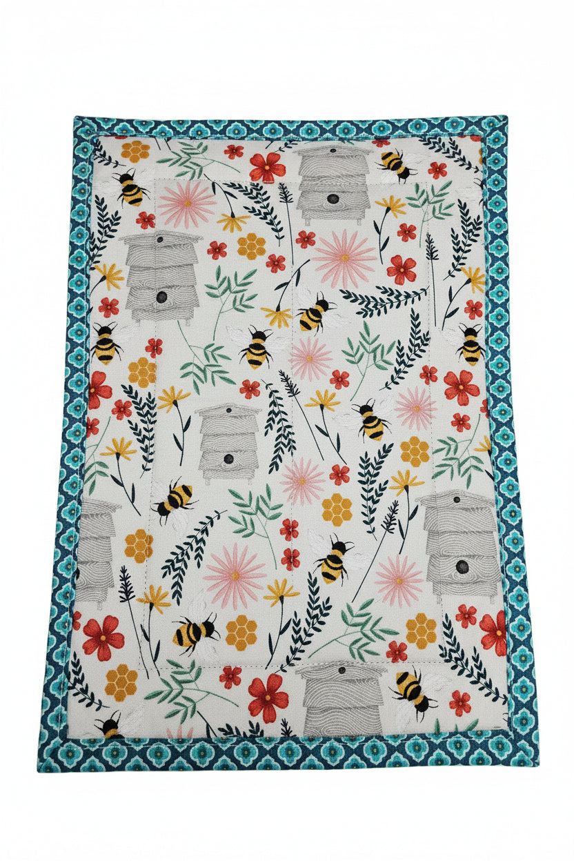 Honey Bee and Blossoms Oversized Hot Pad